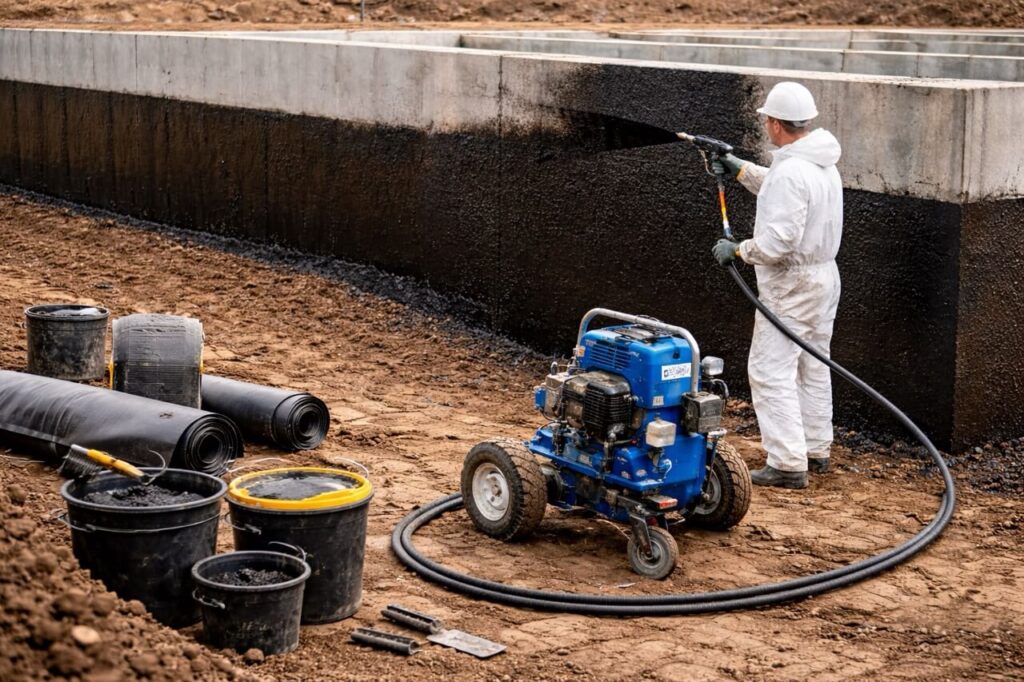 aplikacja izolacji bitumicznej